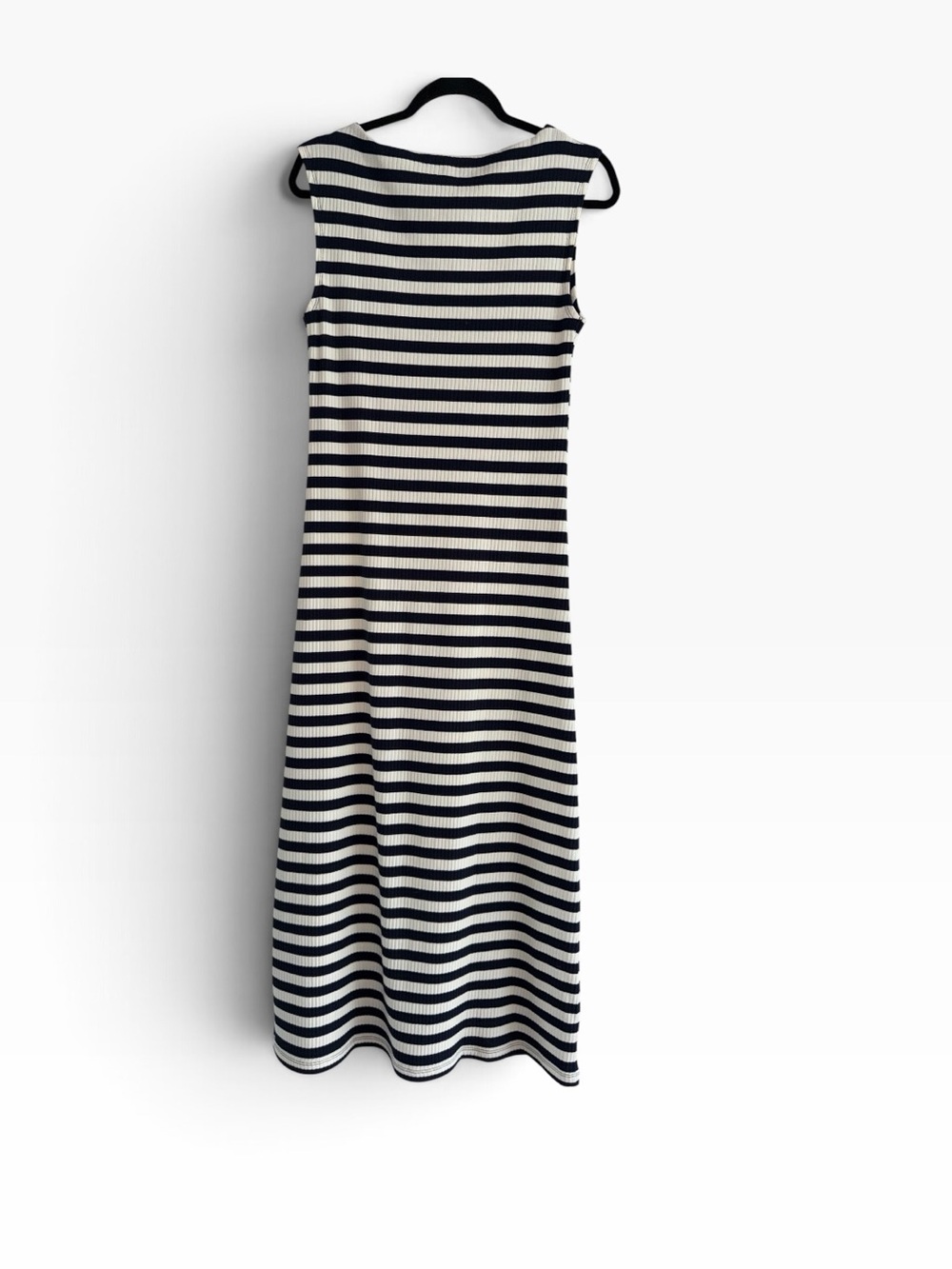J. Crew Ribbed Knit boatneck midi dress in stripes Size Small NWT - Picture 6 of 11